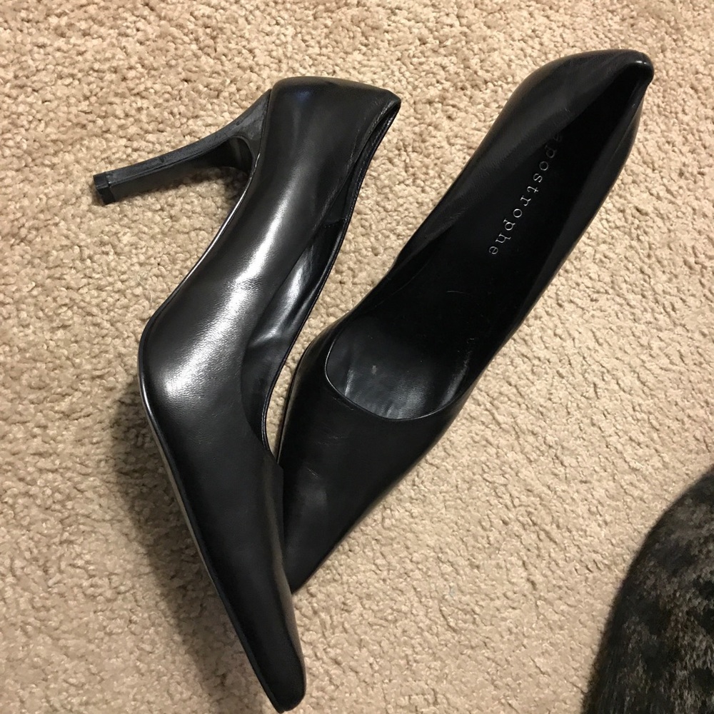 BLACK POINTED HIGH HEELS - 7